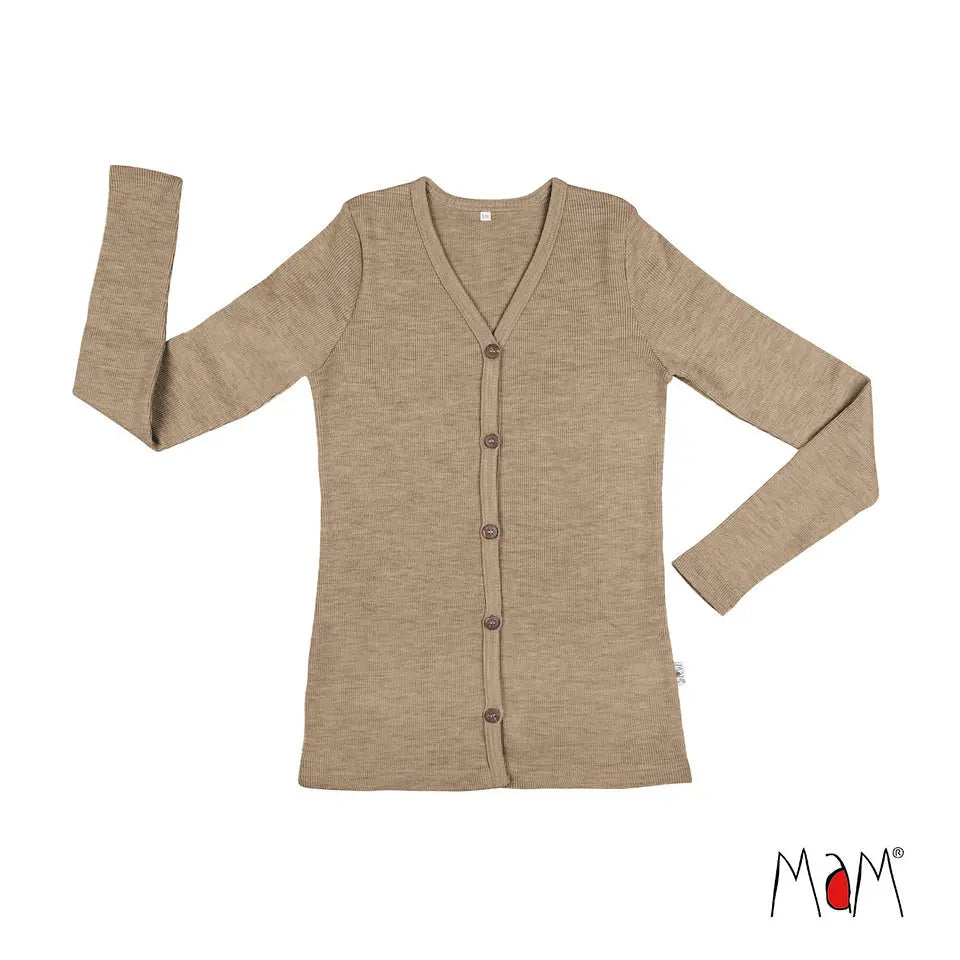 MaM - Gilet cardigan femme et ado, laine mérinos MaM