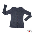 MaM - Gilet cardigan femme et ado, laine mérinos MaM