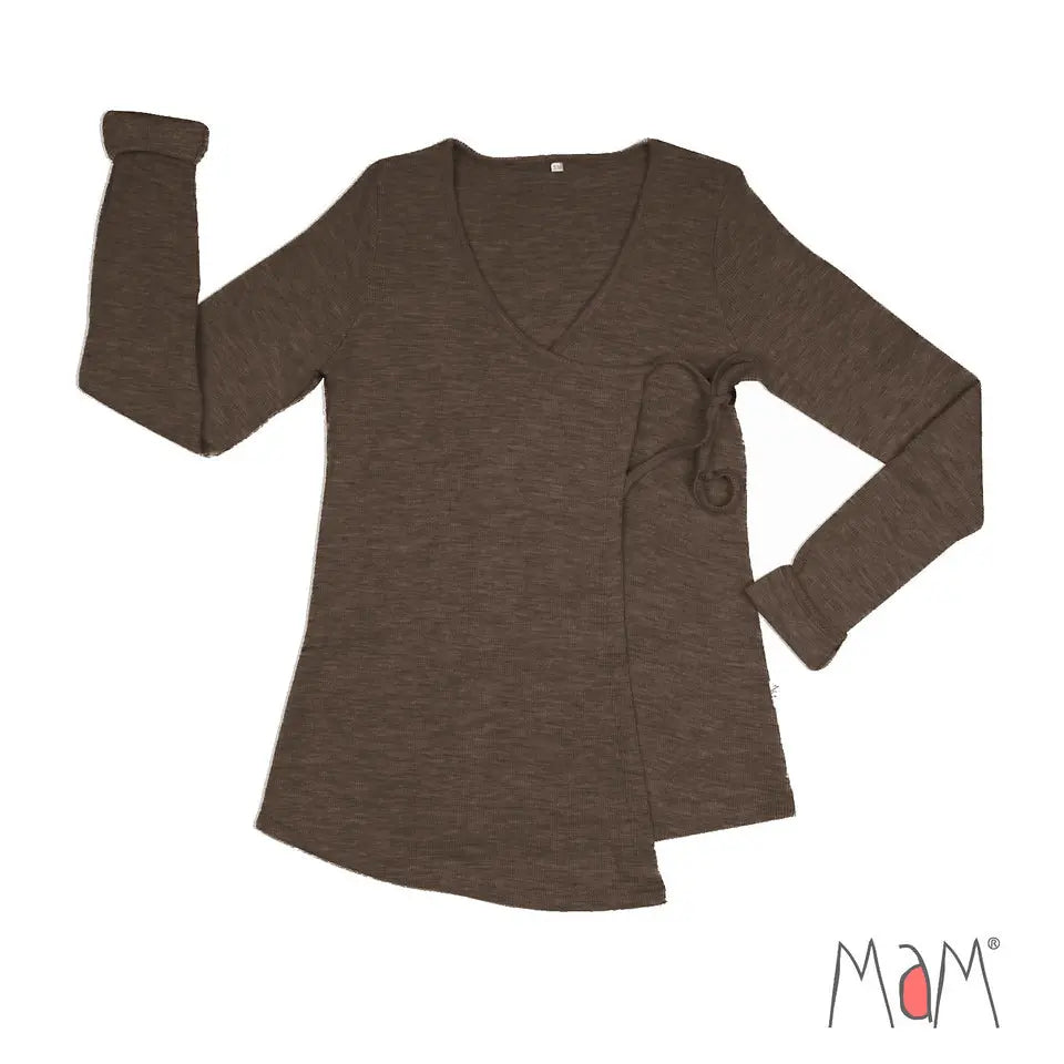 MaM - Wrap cardigan cache-cœur, laine mérinos MaM