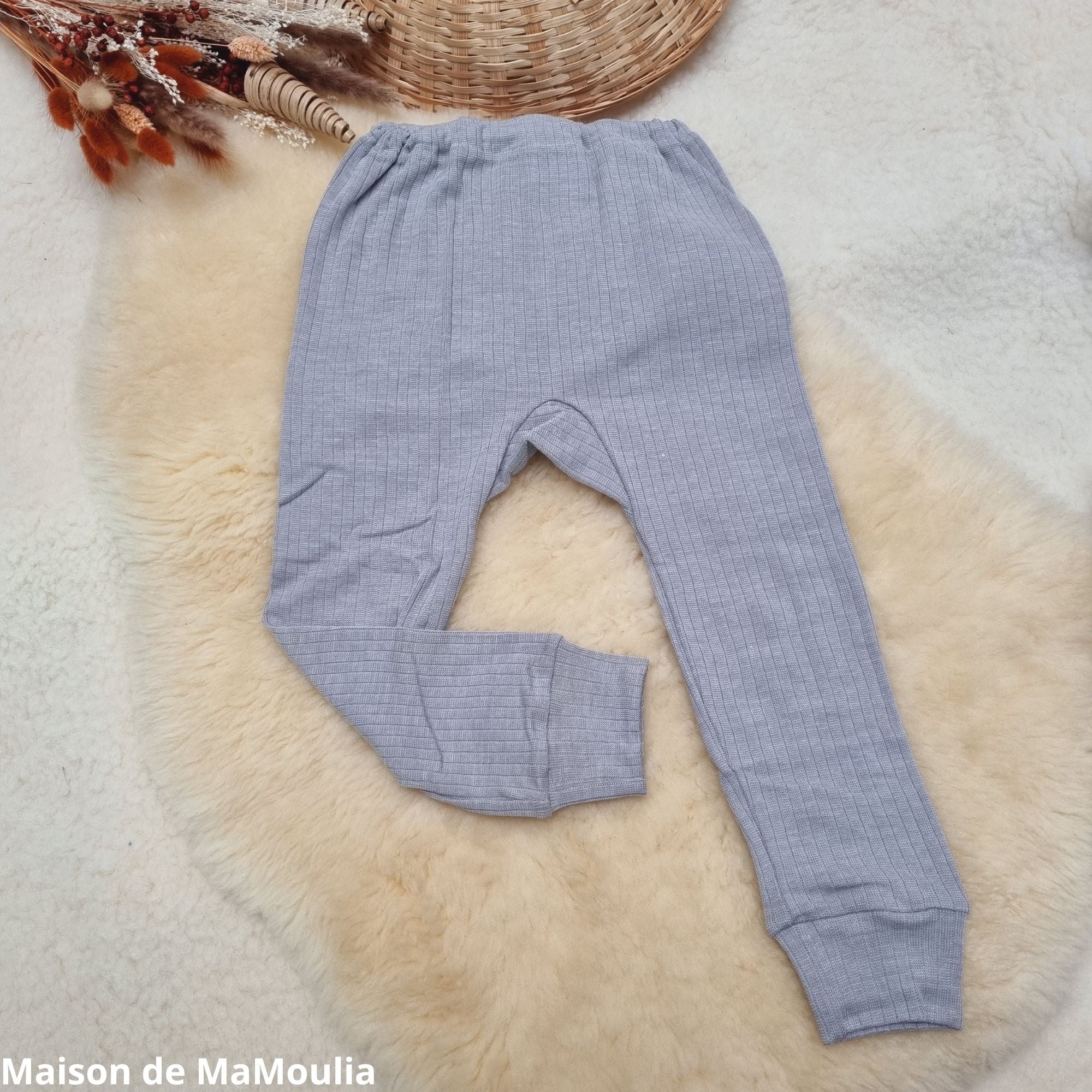 Cosilana - Legging enfant, laine-soie-coton