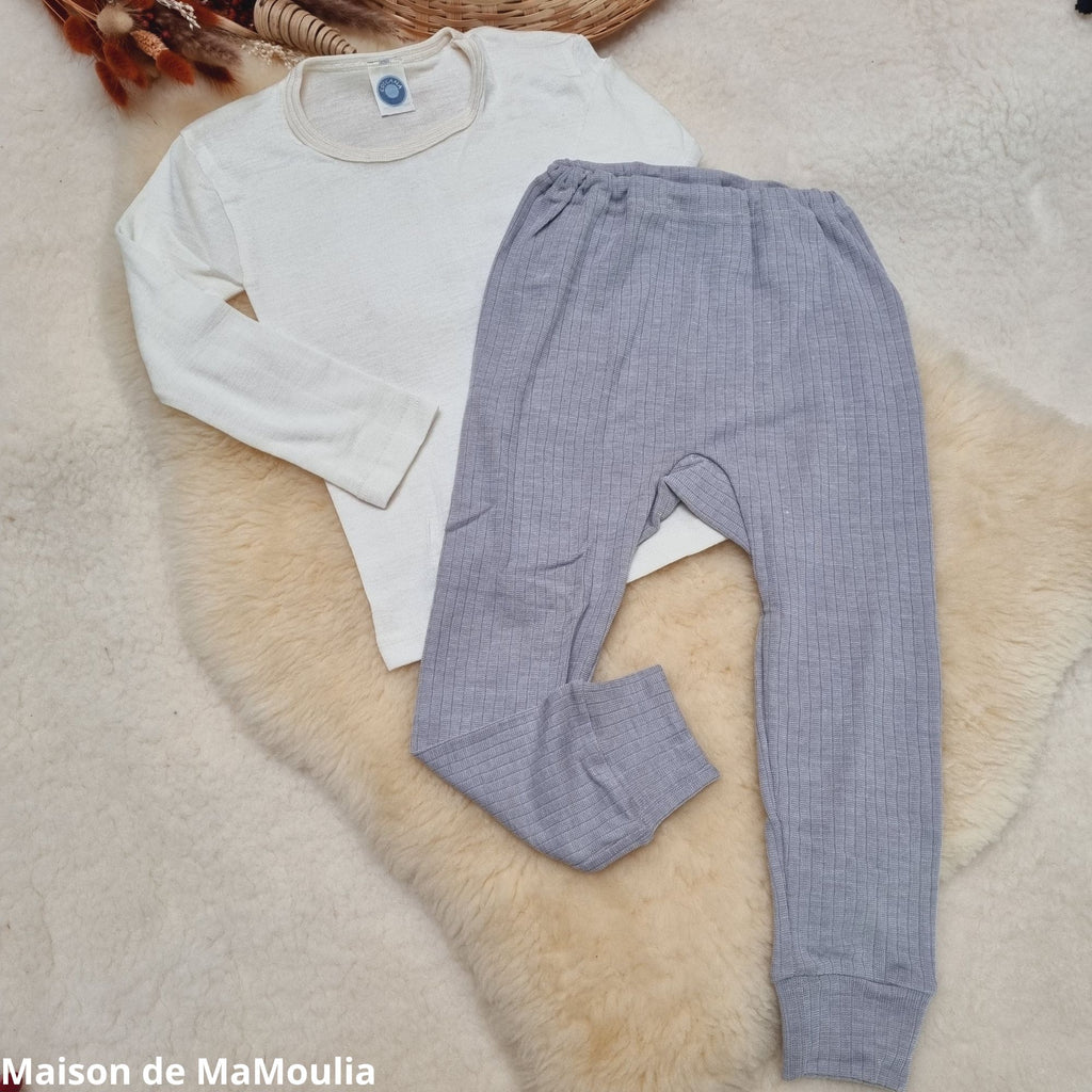 Cosilana - Legging enfant, laine-soie-coton