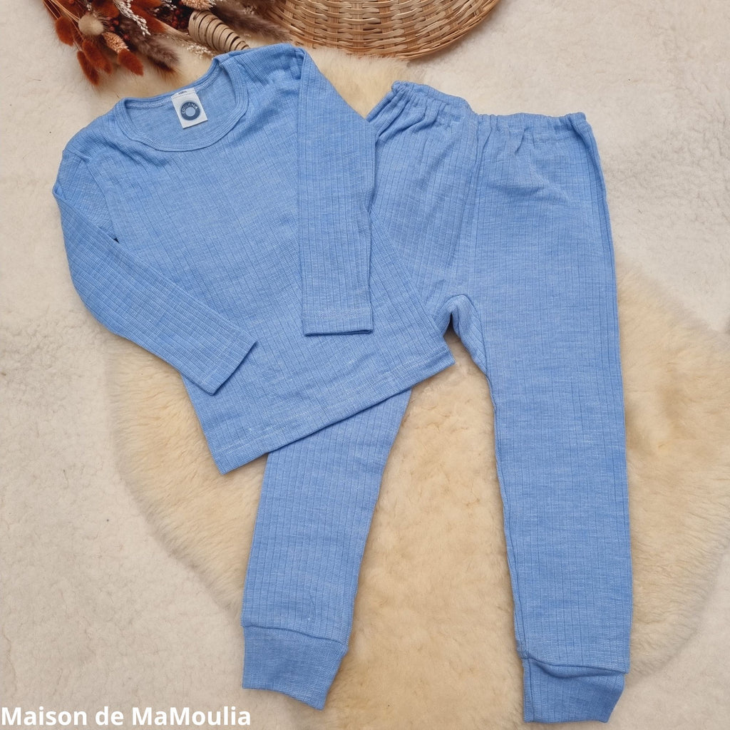 Cosilana - Legging enfant, laine-soie-coton
