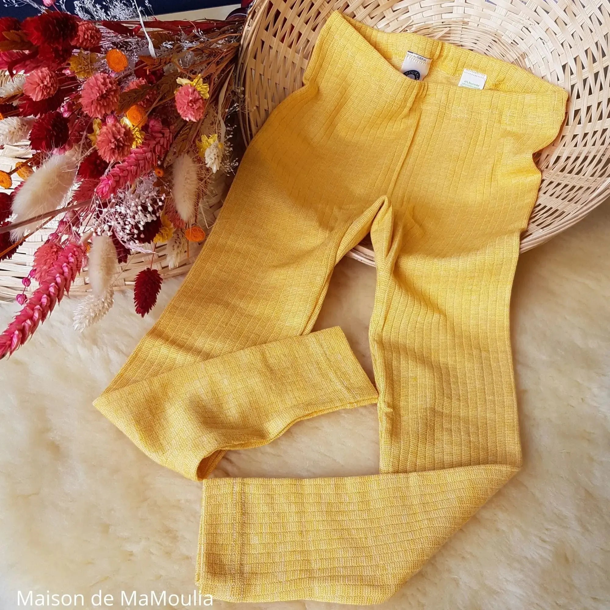Cosilana - Legging enfant, laine-soie-coton Cosilana