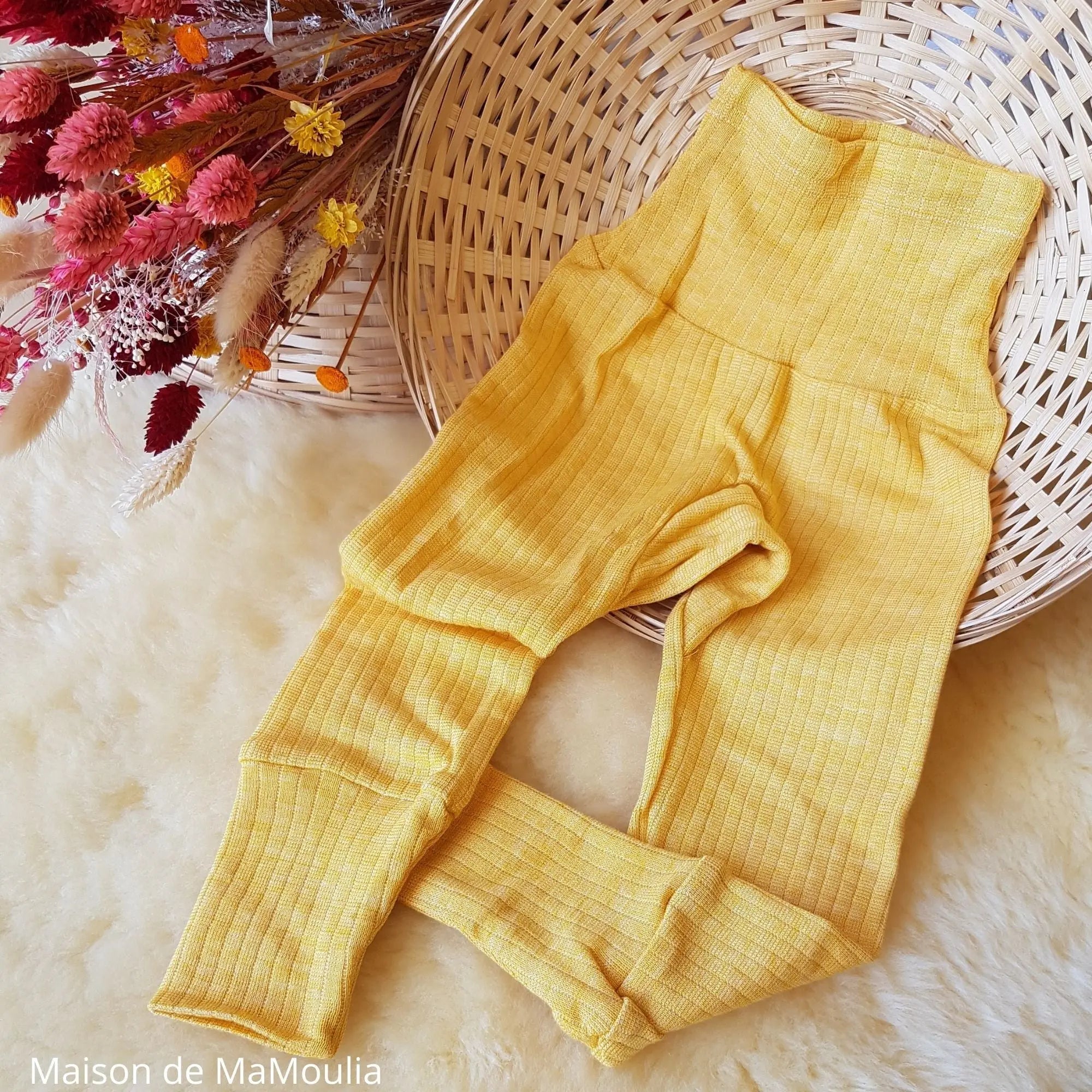 Cosilana - Pantalon bébé, laine-soie-coton Cosilana