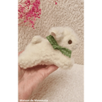 Petit Mouton couché - pure laine 15 cm - Maison de Mamoulia