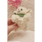 Petit Mouton couché - pure laine 15 cm - Maison de Mamoulia