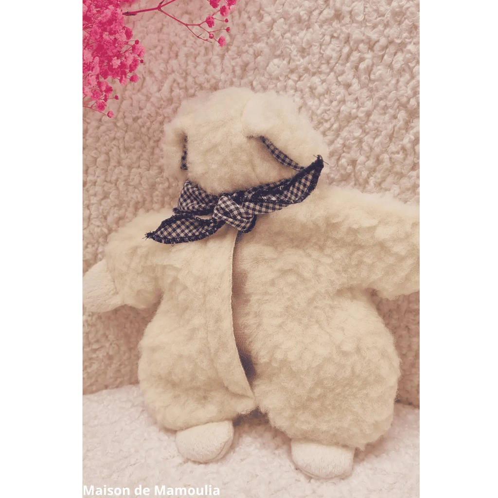 Saling - Peluche Agneau Fred -  bouillotte noyaux de cerises - 30cm Saling