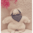 Saling - Peluche Agneau Fred -  bouillotte noyaux de cerises - 30cm Saling