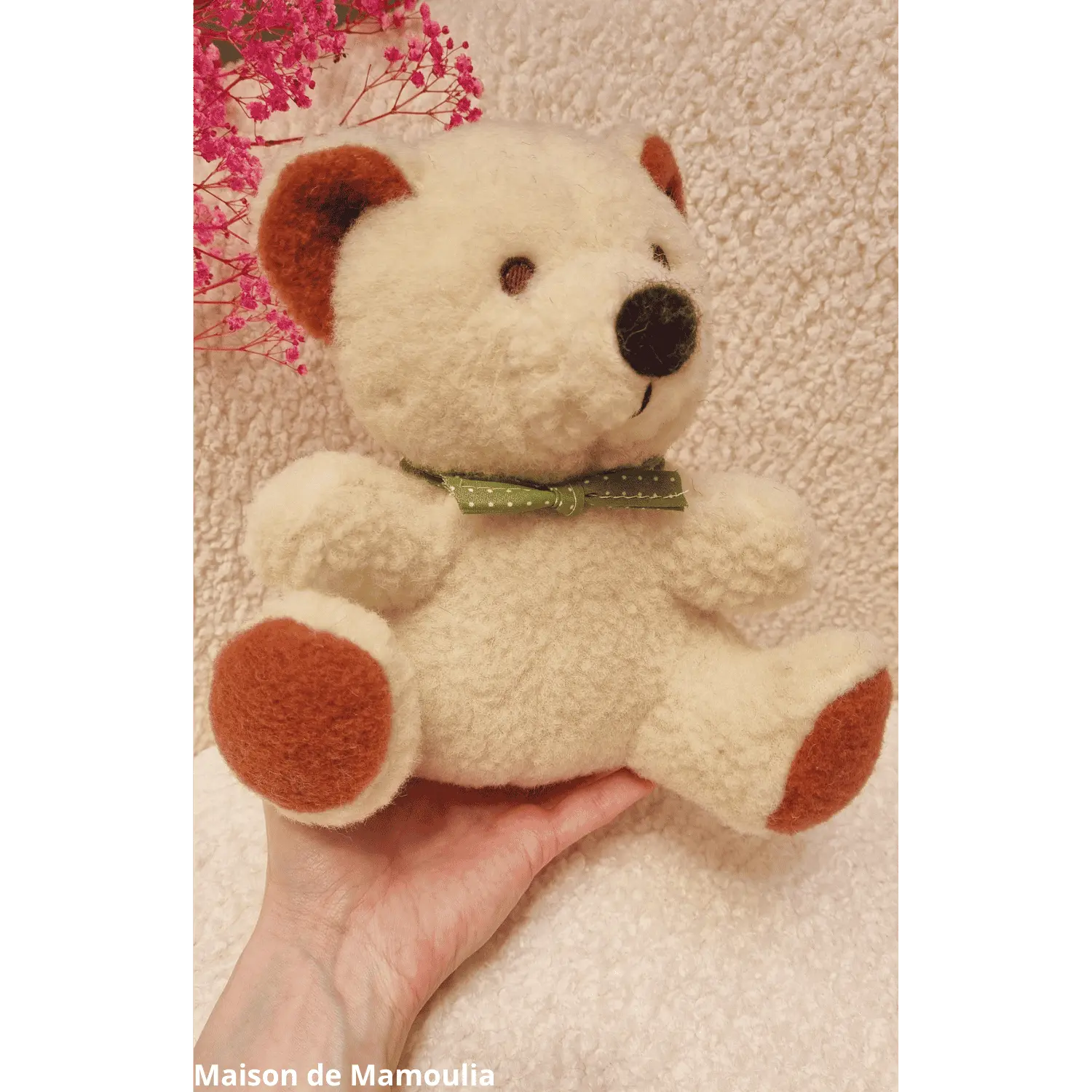 Peluche Ourson pure laine 25 cm - Maison de Mamoulia
