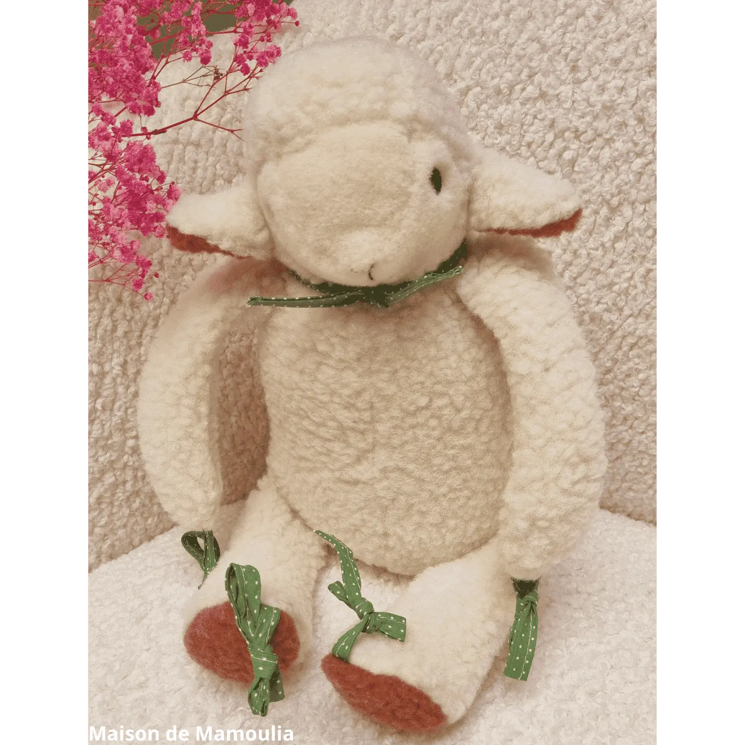 Doudou Mouton avec sa couverture pure laine - Maison de Mamoulia