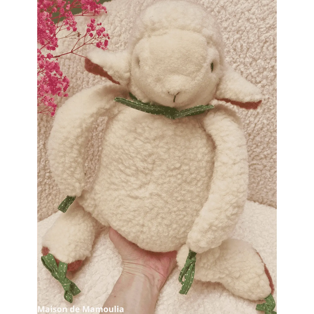Doudou Mouton avec sa couverture pure laine - Maison de Mamoulia