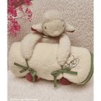Doudou Mouton avec sa couverture pure laine - Maison de Mamoulia Maison de Mamoulia