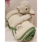 Doudou Mouton avec sa couverture pure laine - Maison de Mamoulia