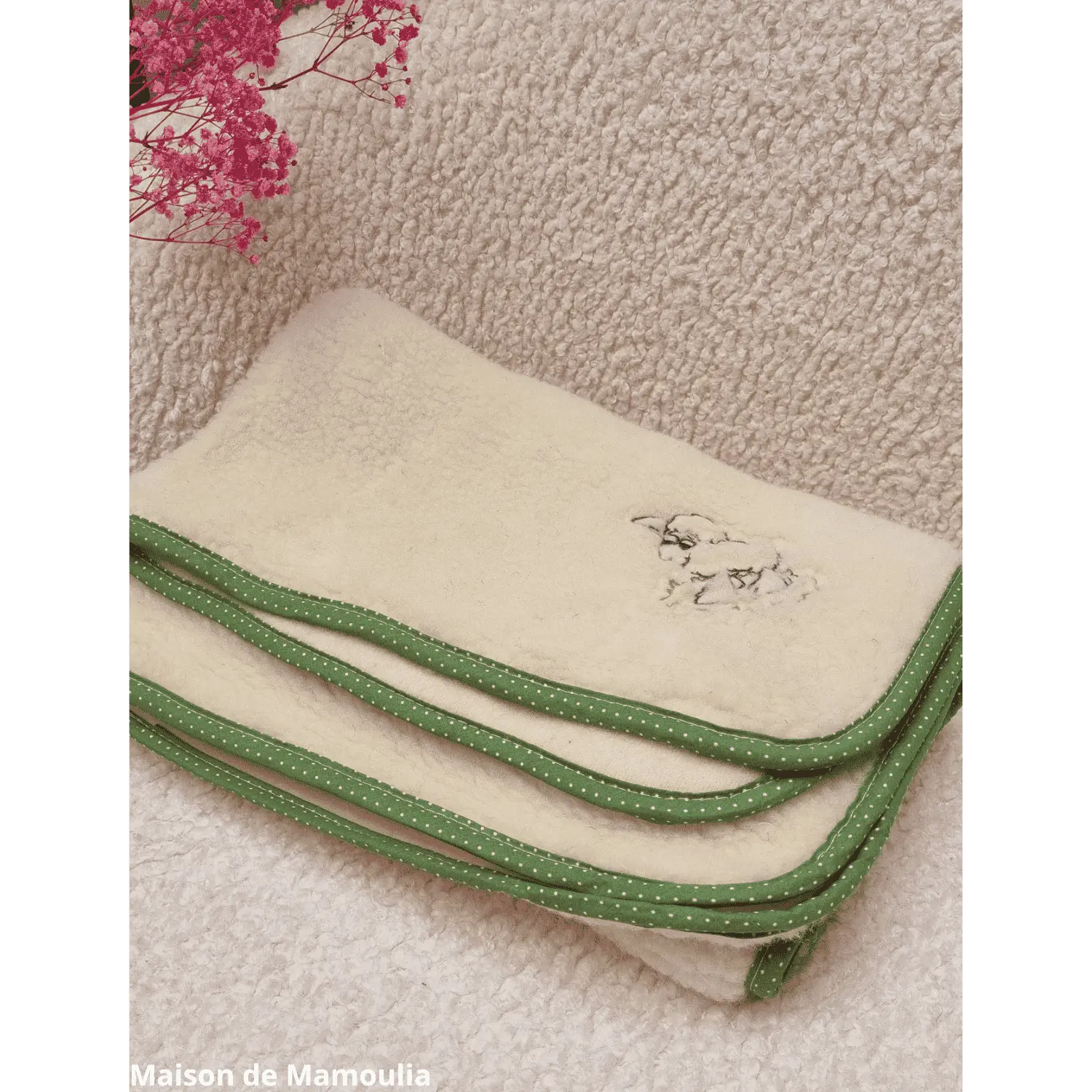 Doudou Mouton avec sa couverture pure laine - Maison de Mamoulia