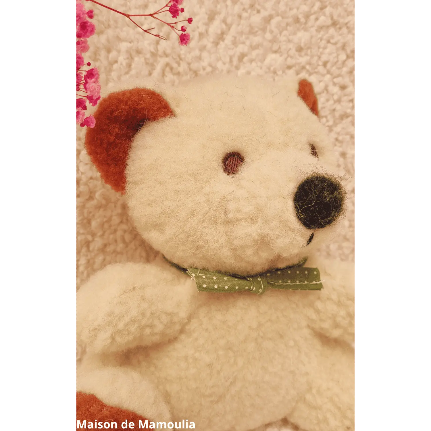 Peluche Ourson pure laine 25 cm - Maison de Mamoulia