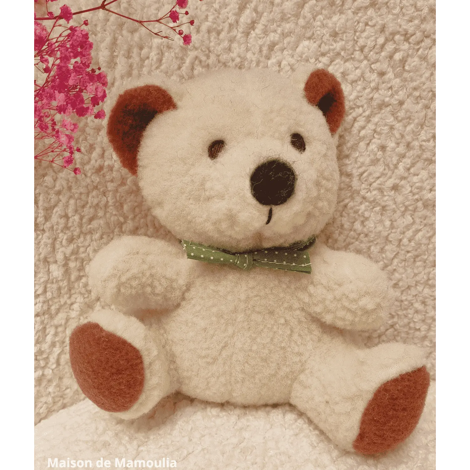 Peluche Ourson pure laine 25 cm - Maison de Mamoulia Maison de Mamoulia