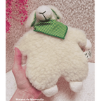 Saling - Peluche Agneau Hugo -  bouillotte noyaux de cerises - 30cm Saling