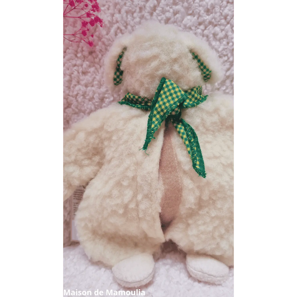 Saling - Peluche Agneau Hugo -  bouillotte noyaux de cerises - 30cm