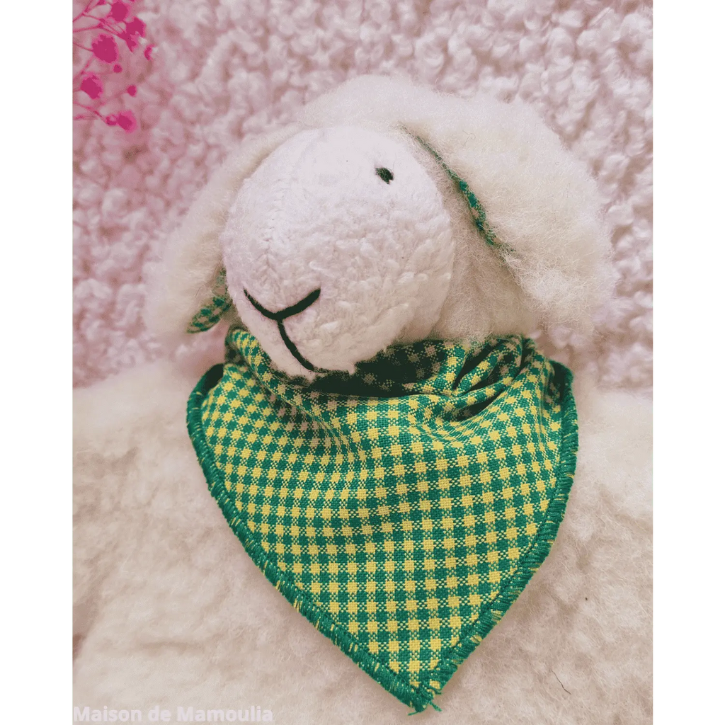 Saling - Peluche Agneau Hugo -  bouillotte noyaux de cerises - 30cm