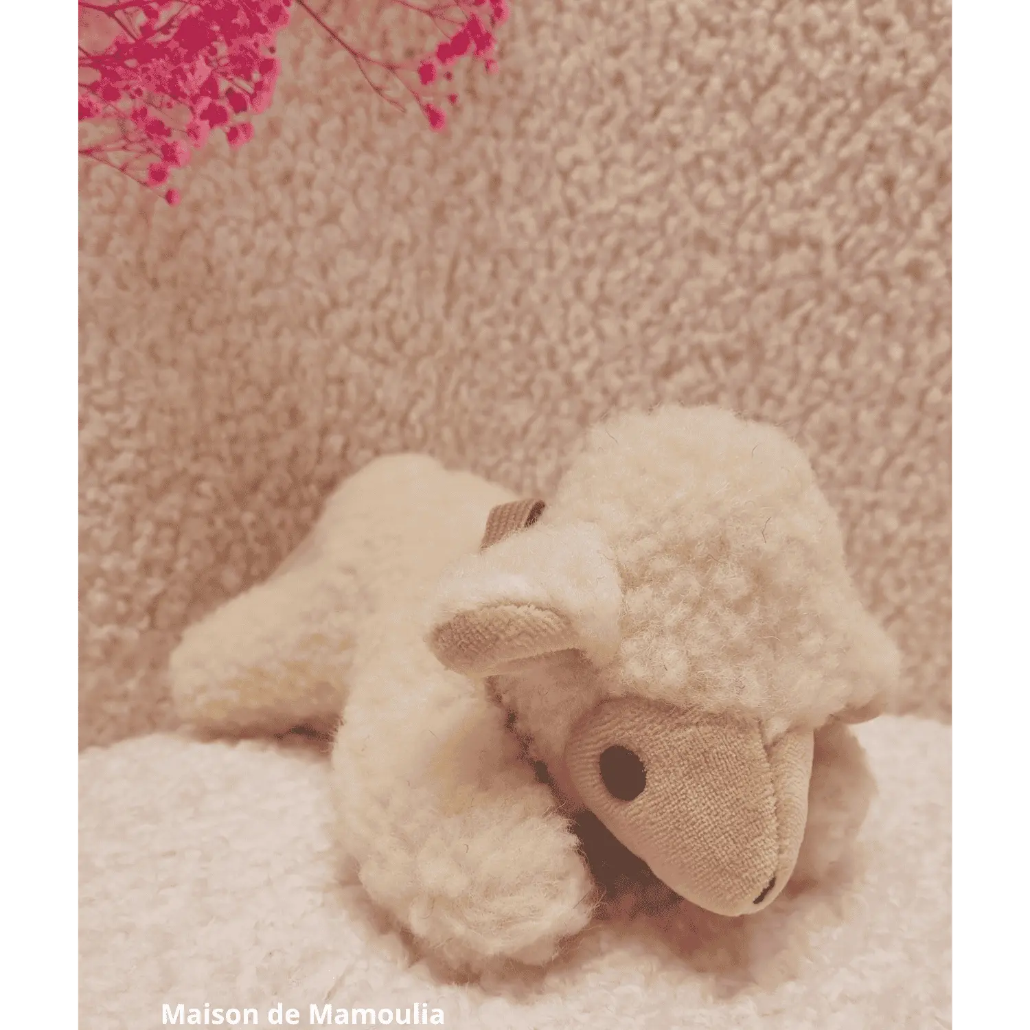 Saling - Petite Peluche Agneau en laine - 18 cm Saling