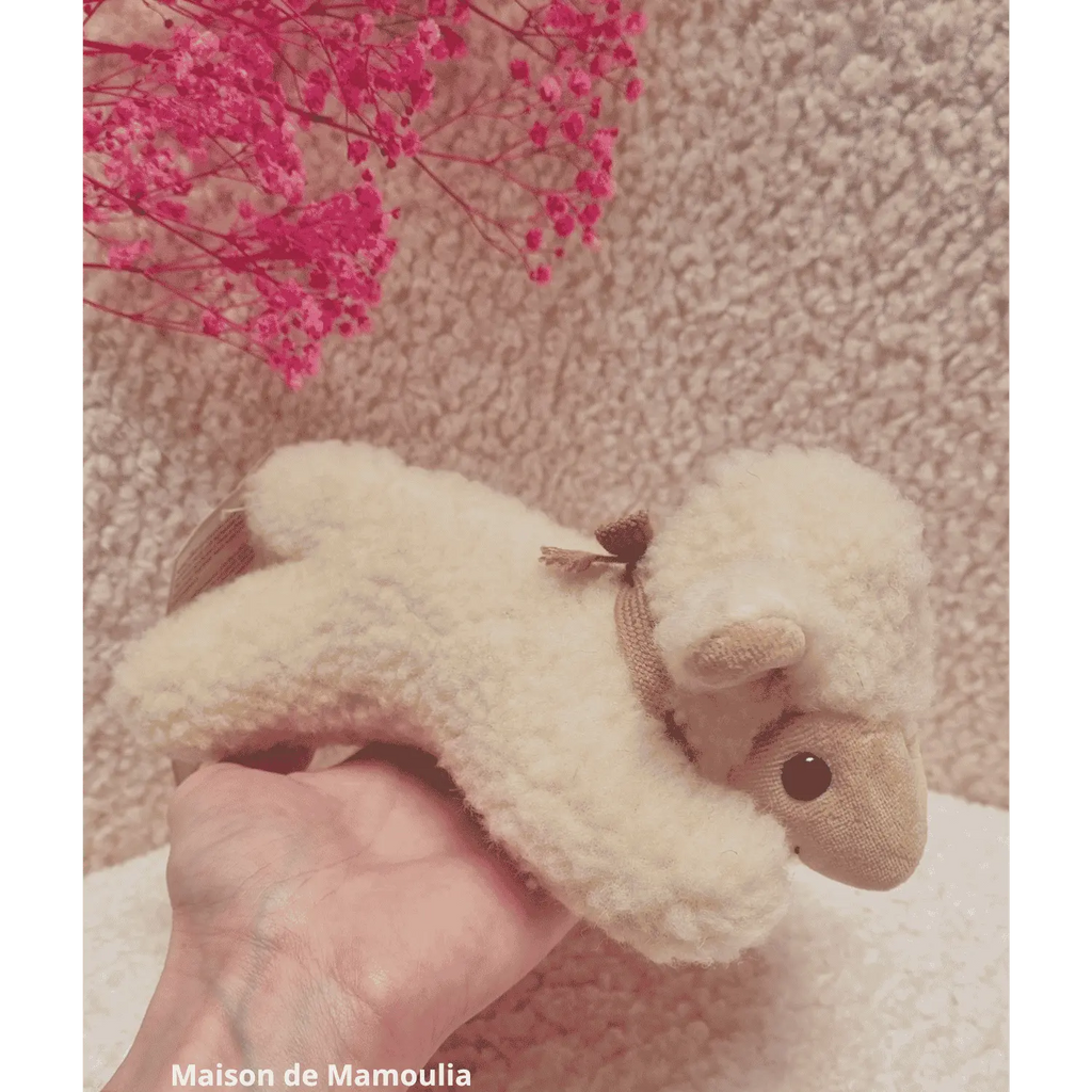 Saling - Petite Peluche Agneau en laine - 18 cm Saling