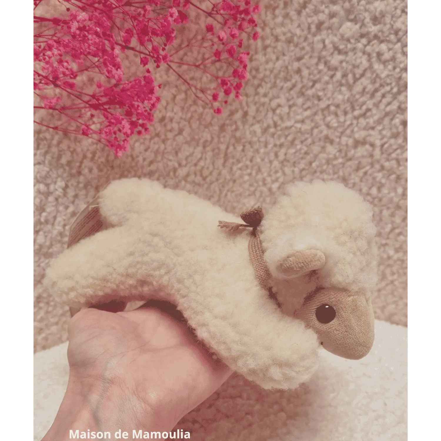 Saling - Petite Peluche Agneau en laine - 18 cm Saling