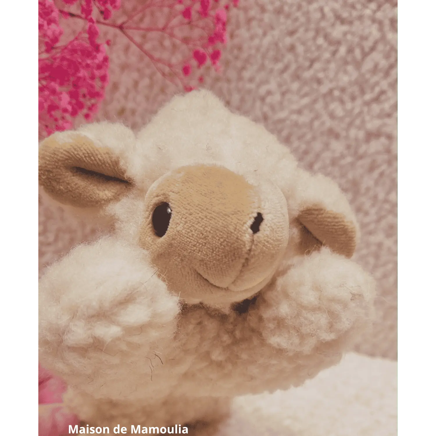 Saling - Petite Peluche Agneau en laine - 18 cm Saling