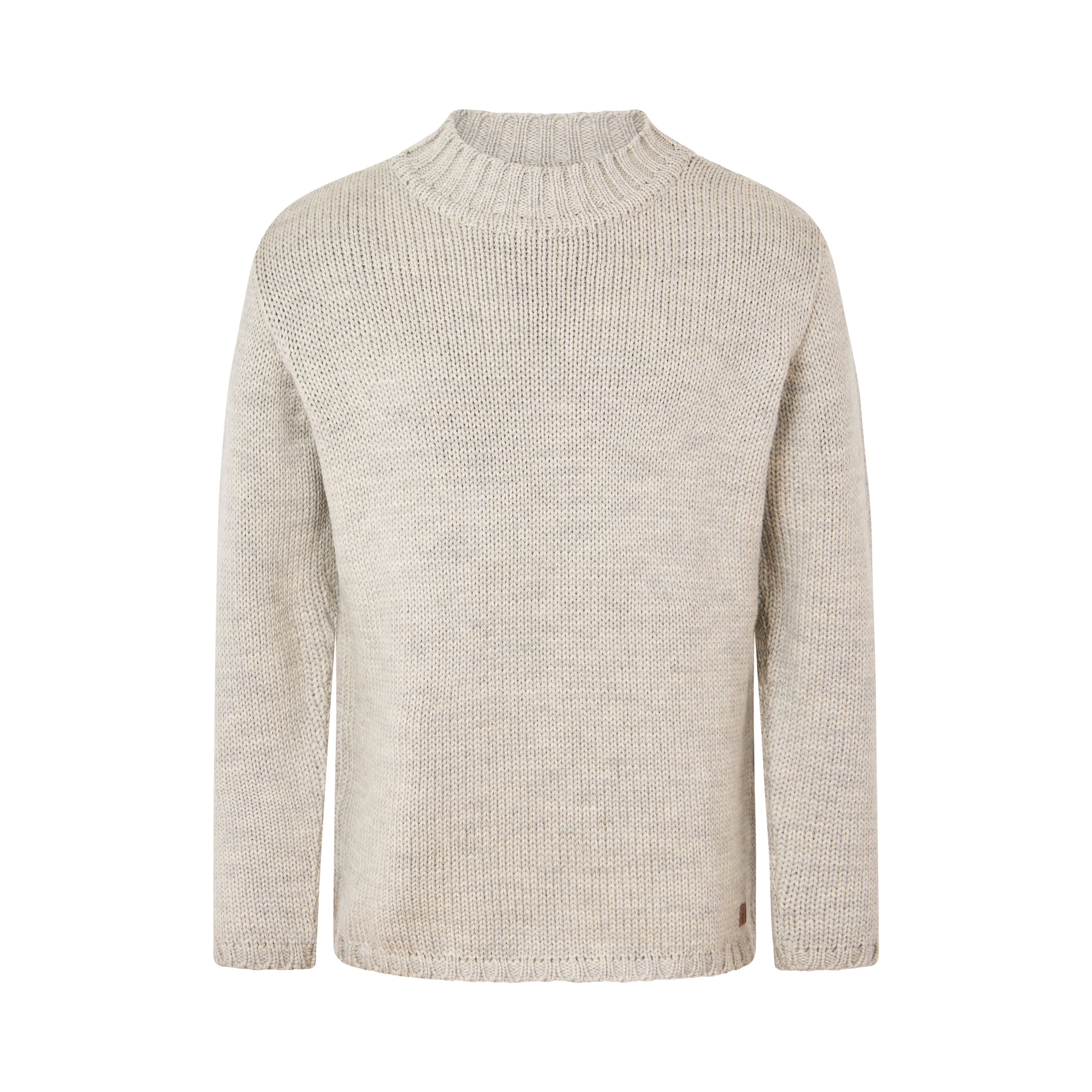 Fuza Wool - Pull homme Poul col montant, laine mérinos tricoté main