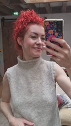 Fisherman - Pull sans manches femme en alpaga & laine Highland