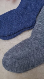 Hirsch Natur - Chaussettes épaisses "bouclette" enfant – 100 % laine