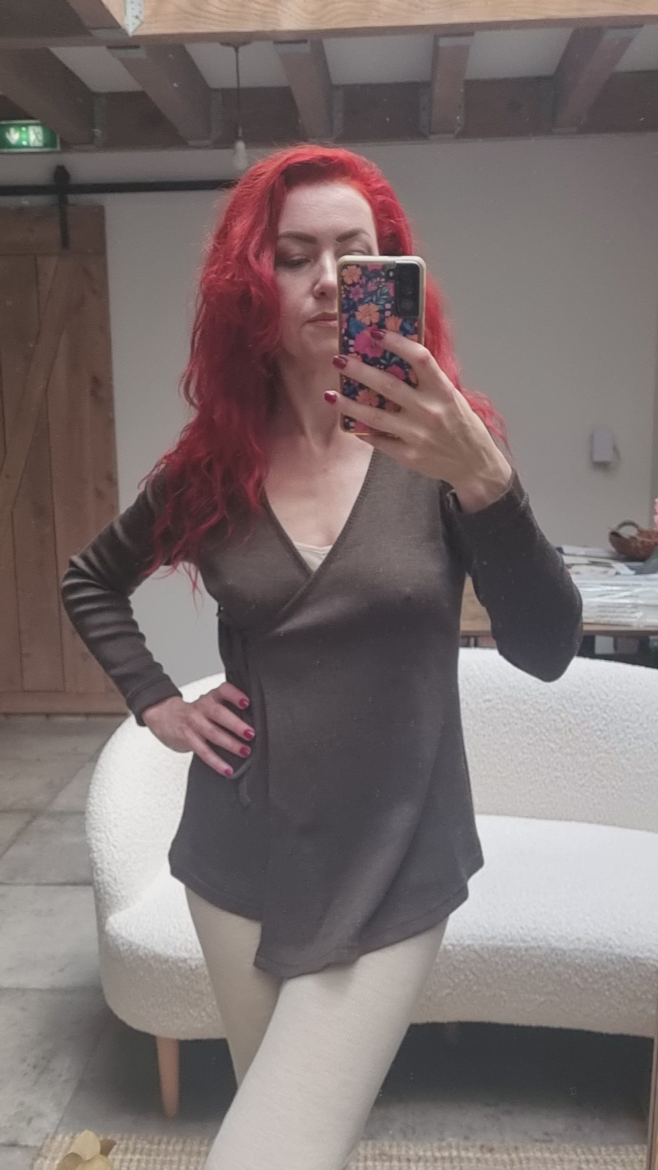 MaM - Wrap cardigan cache-cœur, laine mérinos