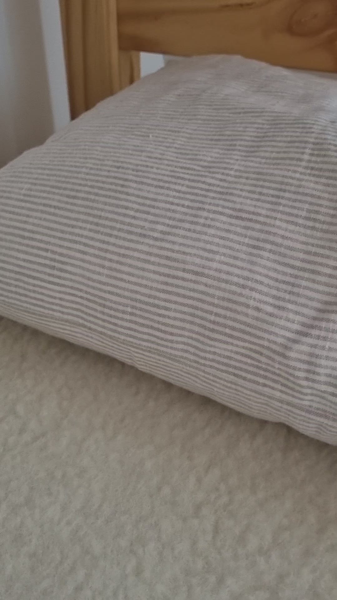 Drap de lit en laine écrue sur trame coton - Maison de Mamoulia