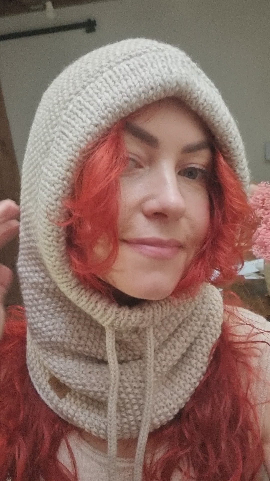 Fuza Wool - Cagoule laine mérinos tricotée main
