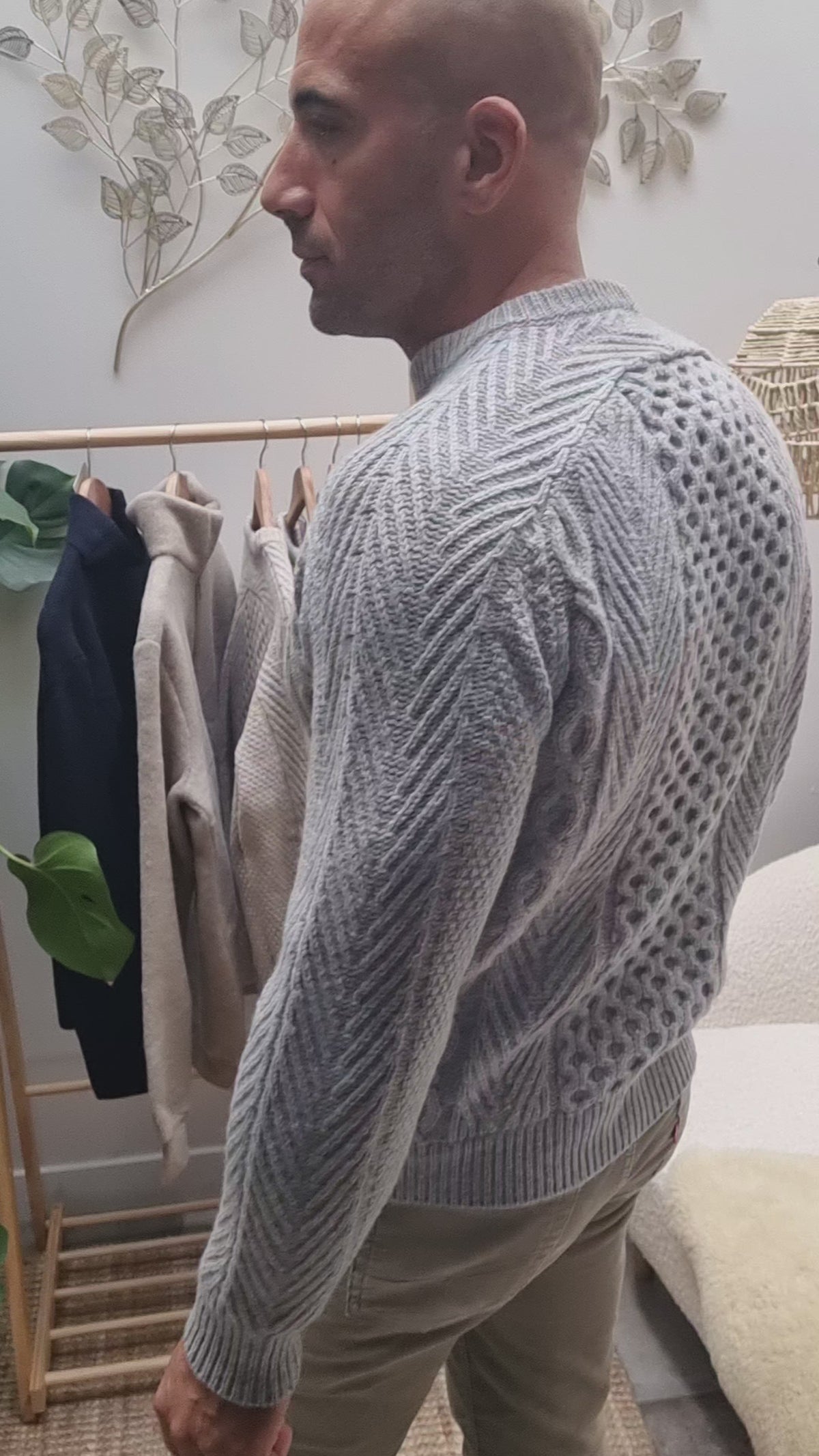 Fisherman - Pull homme Aran traditionnel, pure laine Geelong (agneau)