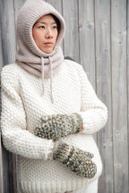 Fuza Wool - Moufles Queen laine mérinos doublés, tricoté main