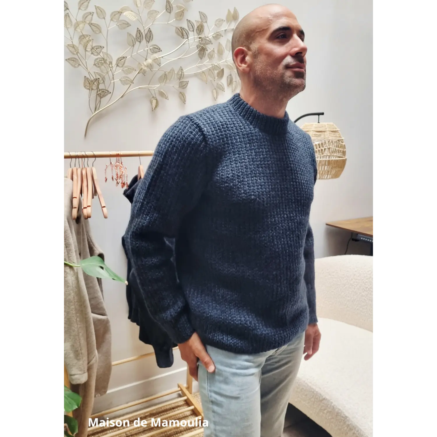 Fuza Wool - Pull homme Ragnar en laine mérinos tricoté main Fuza Wool