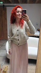 Fisherman - Women's raglan cardigan – Donegal merino tweed