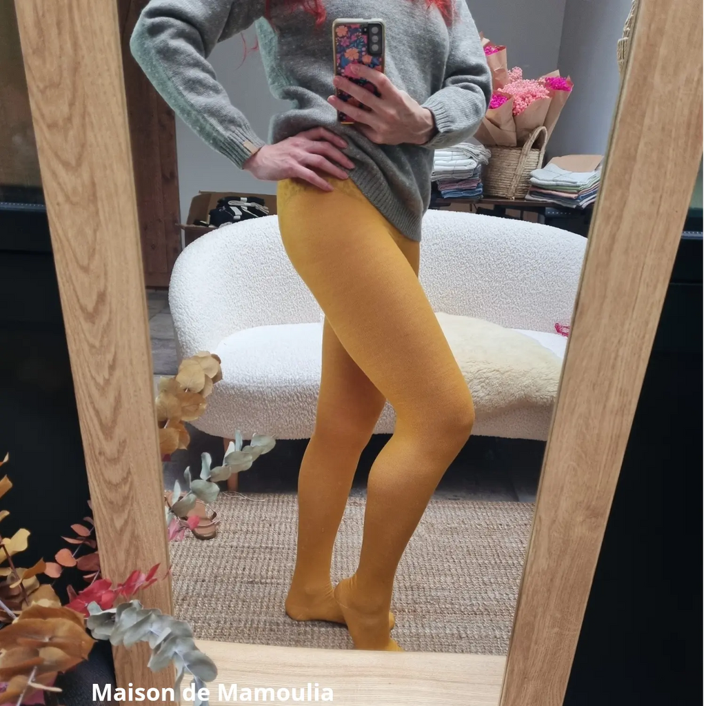 Grödo - Collant femme laine-coton bio