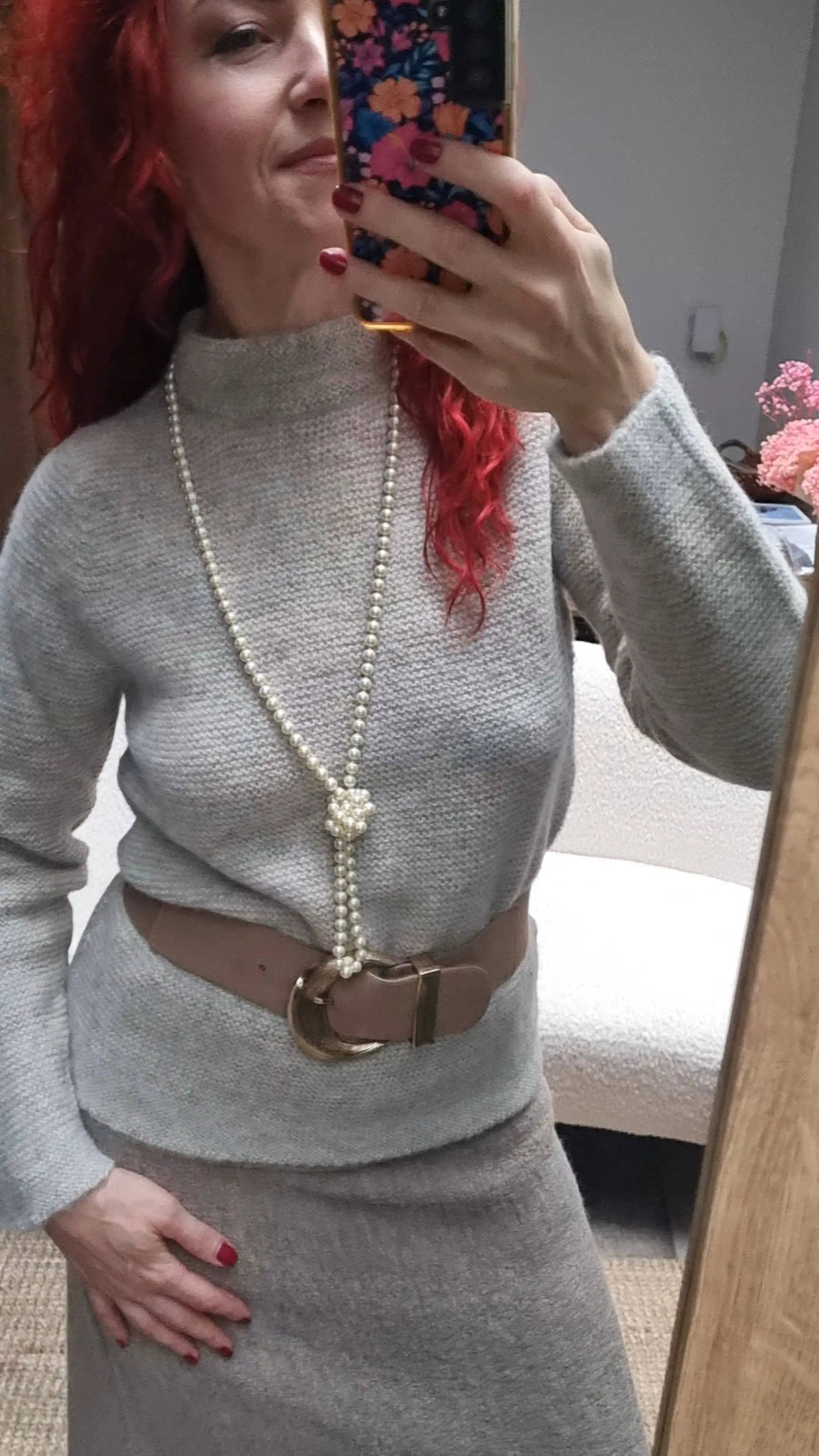 Fisherman - Pull col montant femme en alpaga et laine Highland