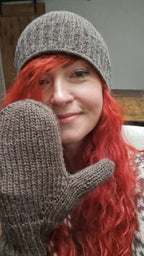 Fuza Wool - Moufles laine mérinos doublés, tricoté main