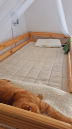 Saling - Sur-matelas double face, pure laine-coton bio Saling