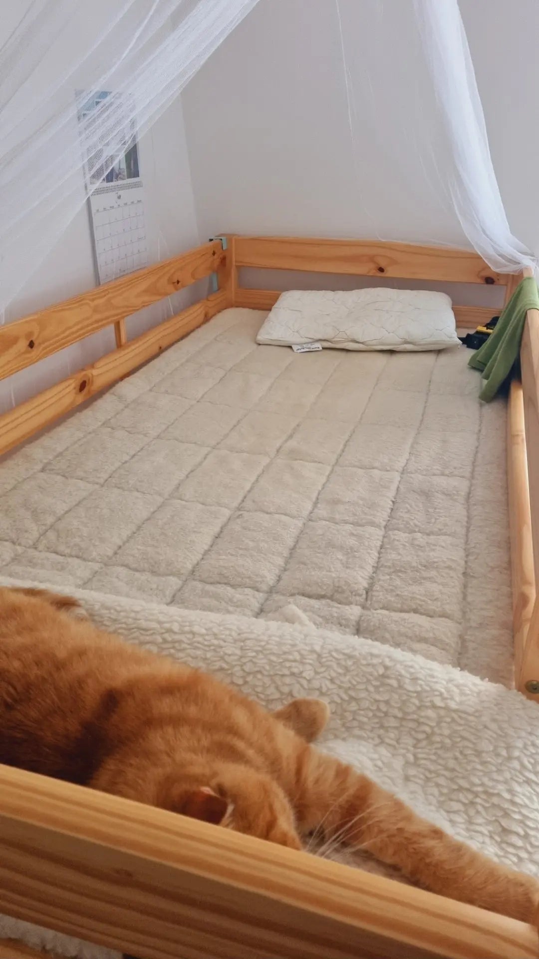 Saling - Sur-matelas double face, pure laine-coton bio Saling
