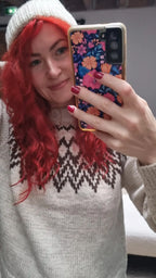 Fuza Wool - Pull Che Che col rond laine mérinos, tricoté main