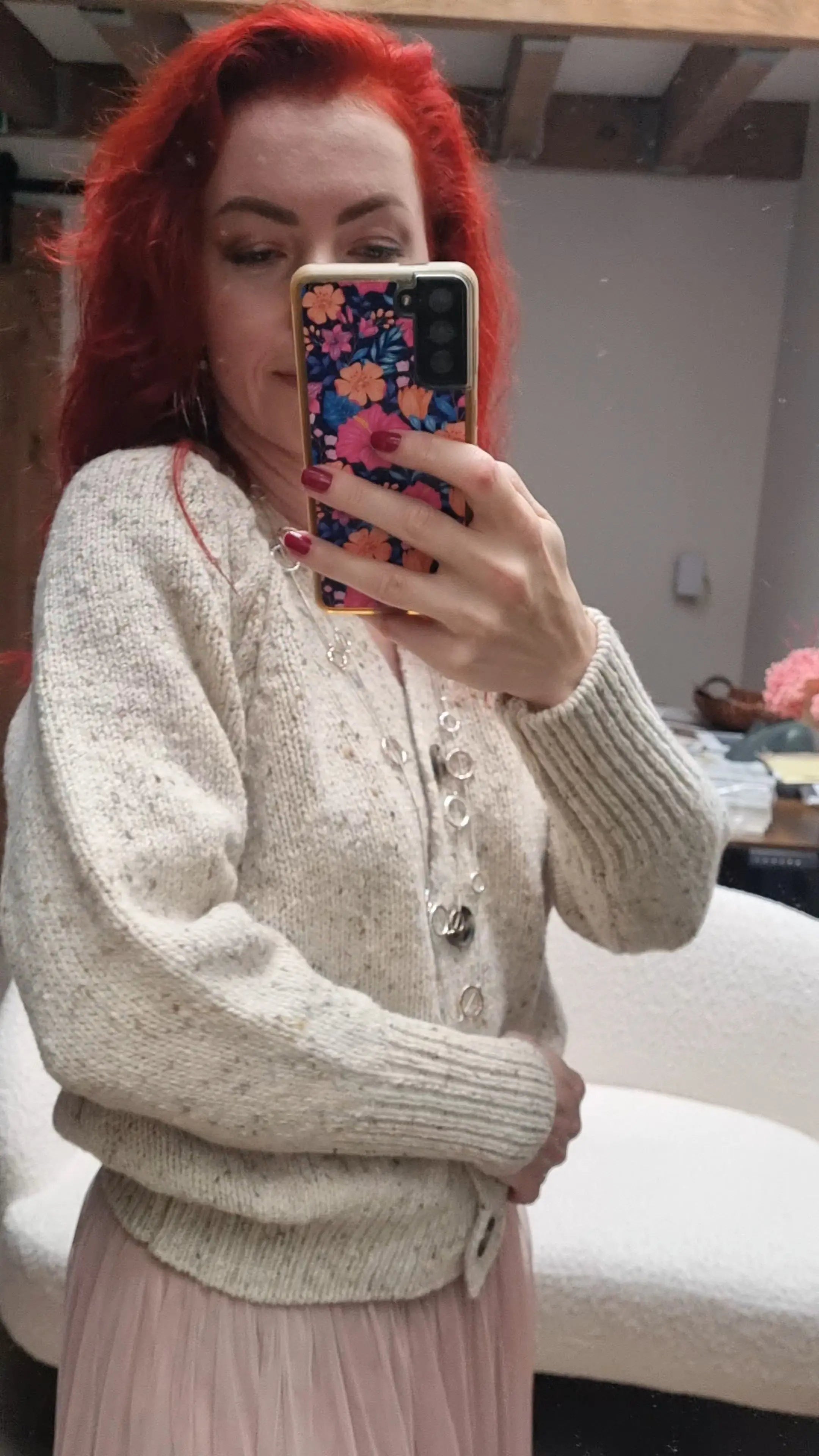 Fisherman - Cardigan raglan femme – Donegal Tweed merinos