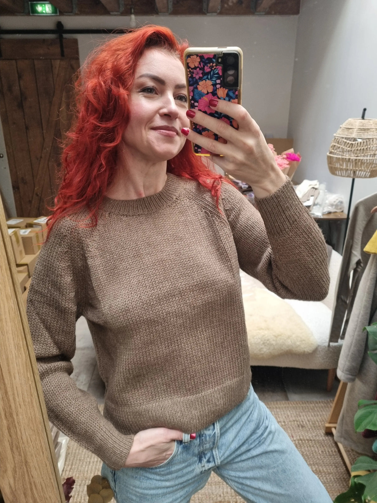 Esencia - Naja women's raglan sweater, pure alpaca