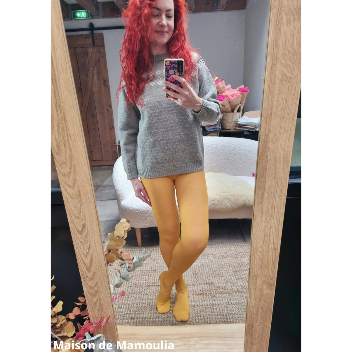 Grödo - Collant femme laine-coton bio