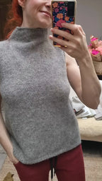 Fisherman - Pull sans manches femme en alpaga & laine Highland