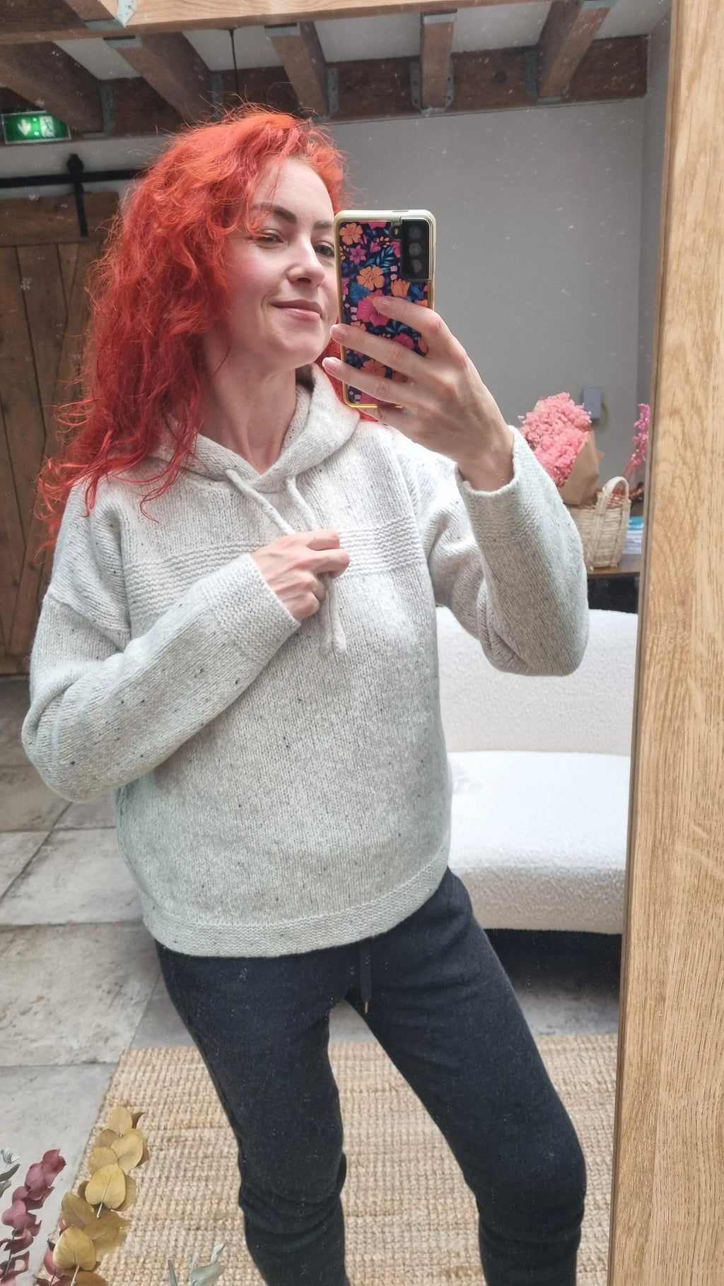 Fisherman - Pull Hoody femme mérinos-cachemire Fisherman Out of Ireland