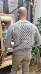 Fisherman - Pull homme Aran traditionnel, pure laine Geelong (agneau)