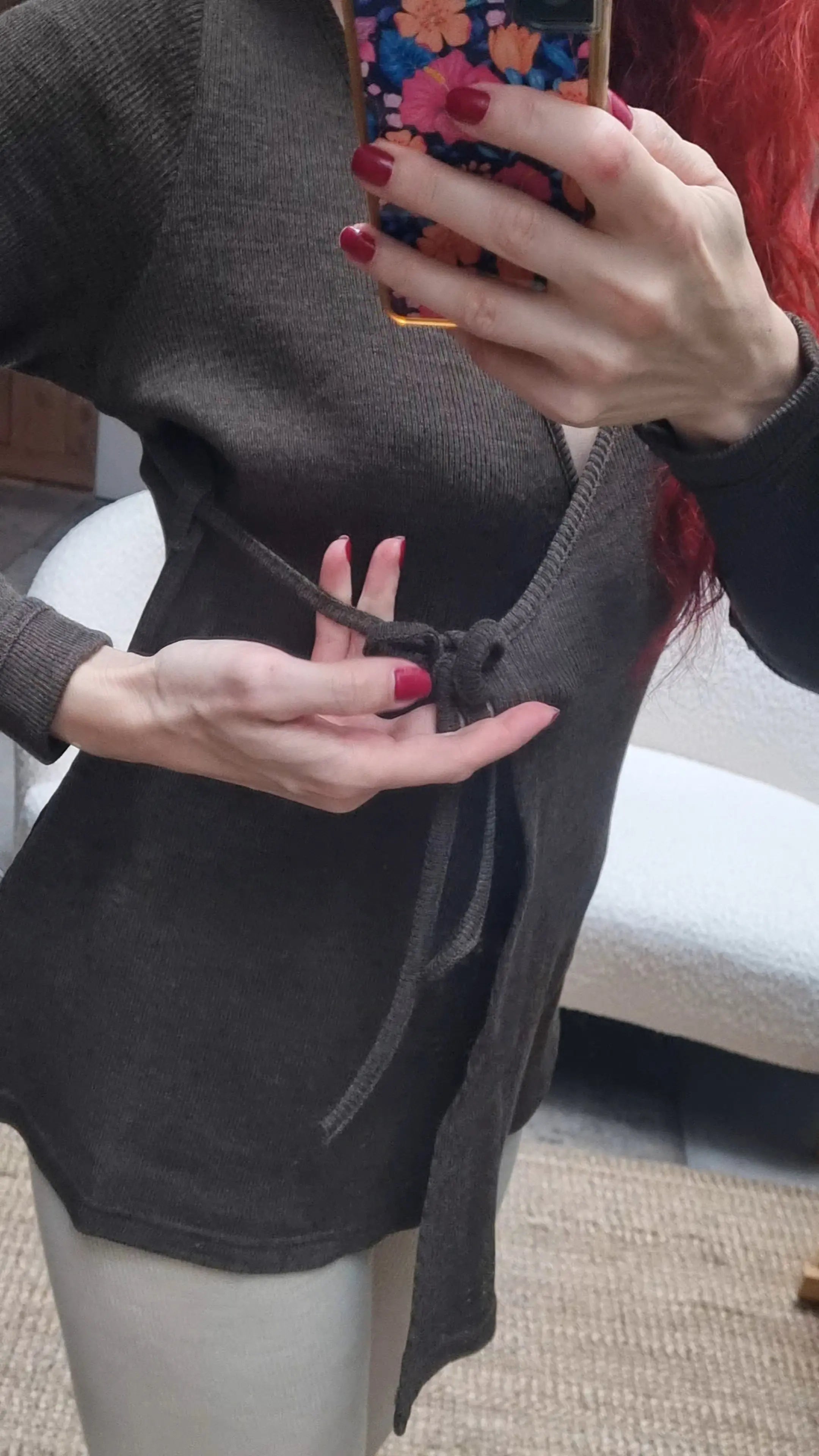 MaM - Wrap cardigan cache-cœur, laine mérinos